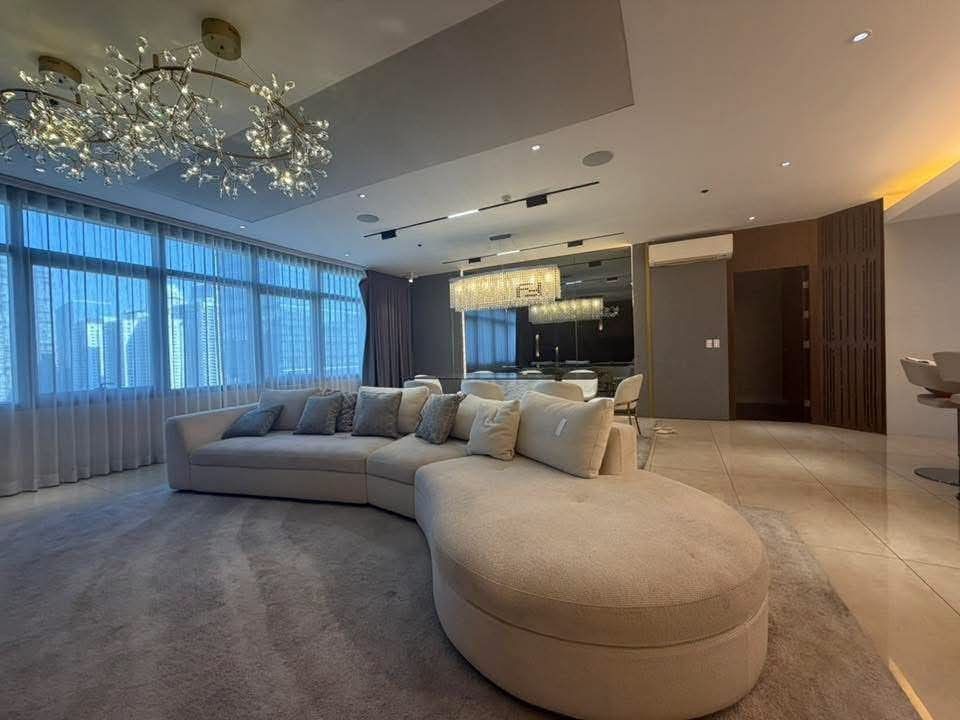 3BR +SMALL ROOM THE SUITES FOR RENT (Category: Apartments & Condos) located in Taguig. Submitted by synergeticrealtyinc (Listing ID 1469794810, Image 3). Description: 3BR + 1 SMALL ROOM THE SUITES FOR RENT Exquisitely Renovated 3BR Grand Suite + 1 Small Room Ideal for family, never been rented 249 SQM, Semi Furnished 23rd floor no balcony Amenity View - Features a dramatic, backlit quartz or agate kitchen island that serves as a stunning function