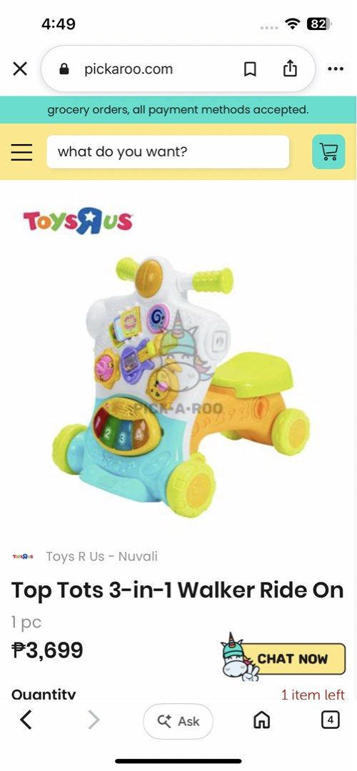3-in-1 walker (Category: Infant Playtime) located in Quezon. Submitted by dana_t (Listing ID 1469842944, Image 1). Description: .