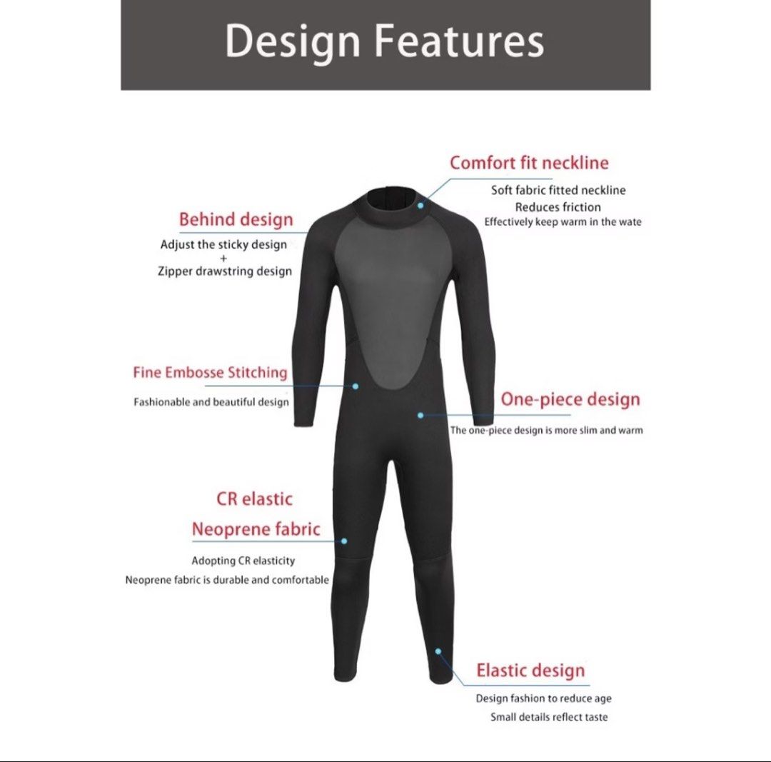 3mm Neoprene Full Wetsuit XL (Category: Activewear) located in Caloocan City. Submitted by clstnlm (Listing ID 1469772424, Image 3). Description: Never used. Wrong size bought.