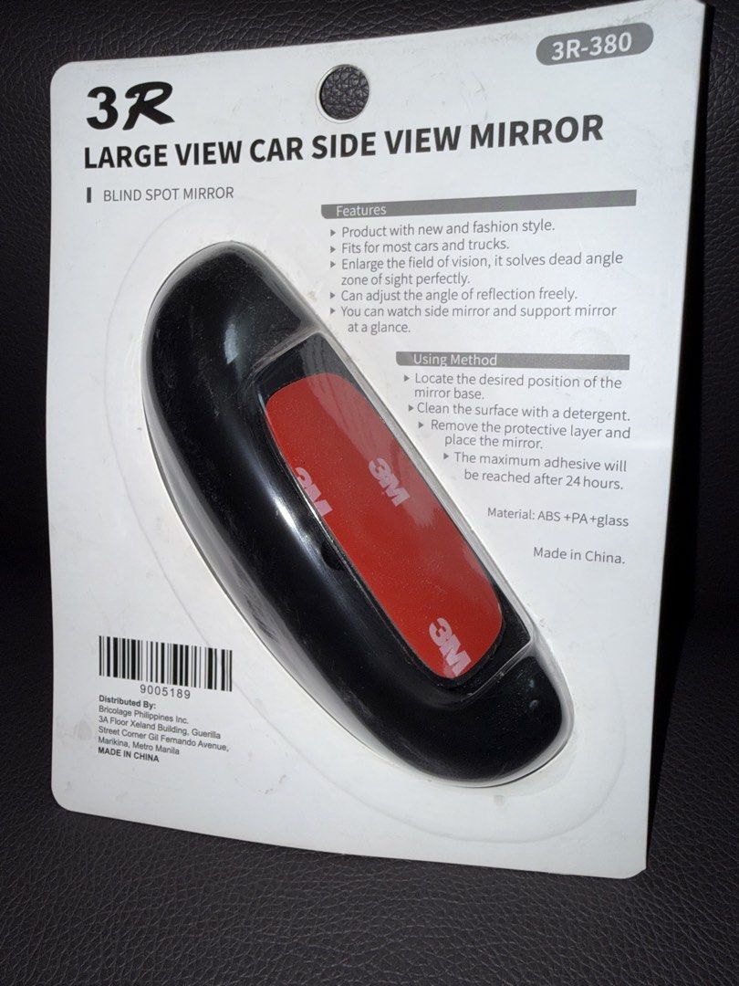 3R-380 Large View Car Side View Blind Spot Mirror (Category: Body Parts and Accessories) located in Quezon City. Submitted by edenkhan (Listing ID 1469908878, Image 3). Description: Large View Car Side View Mirror (Blind Spot Mirror) *High-definition mirror *Multi-Angle Adjustment Features *Product with new and fashion style. *Fits for most cars and trucks. *Enlarge the field of vision, it solves dead angle zone of sight perfectly. *Can adjust th