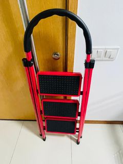 2-Step Folding Ladder Step Stool with Handle, Furniture & Home Living ...