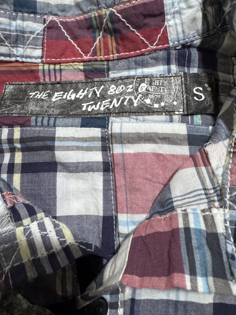 80/20 PATCHWORK (Category: Activewear) located in Cebu City. Submitted by etnaner (Listing ID 1469884975, Image 2). Description: 80/20 PATCHWORK BUTON DOWN SIZE: SMALL on tag BNEW .
