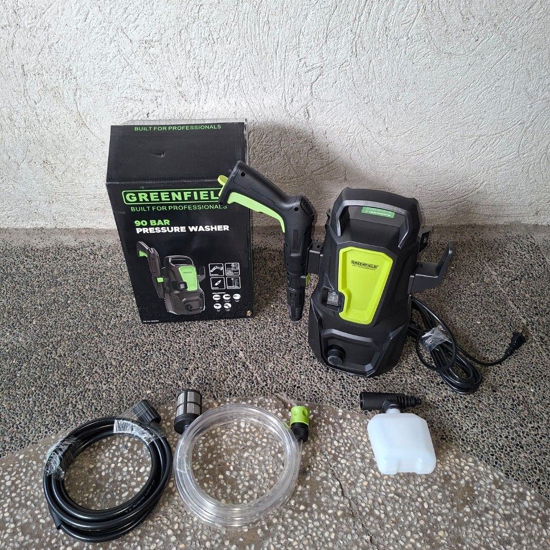 90 bar greenfield pressure washer cleaner (Category: Cleaning Tools & Supplies) located in Pasig City. Submitted by d_real_deal (Listing ID 1469937588, Image 2). Description: .