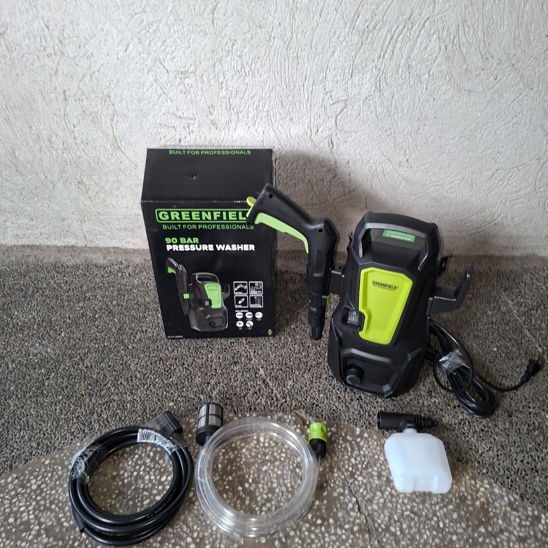 90 bar greenfield pressure washer cleaner (Category: Cleaning Tools & Supplies) located in Pasig City. Submitted by d_real_deal (Listing ID 1469937588, Image 1). Description: .