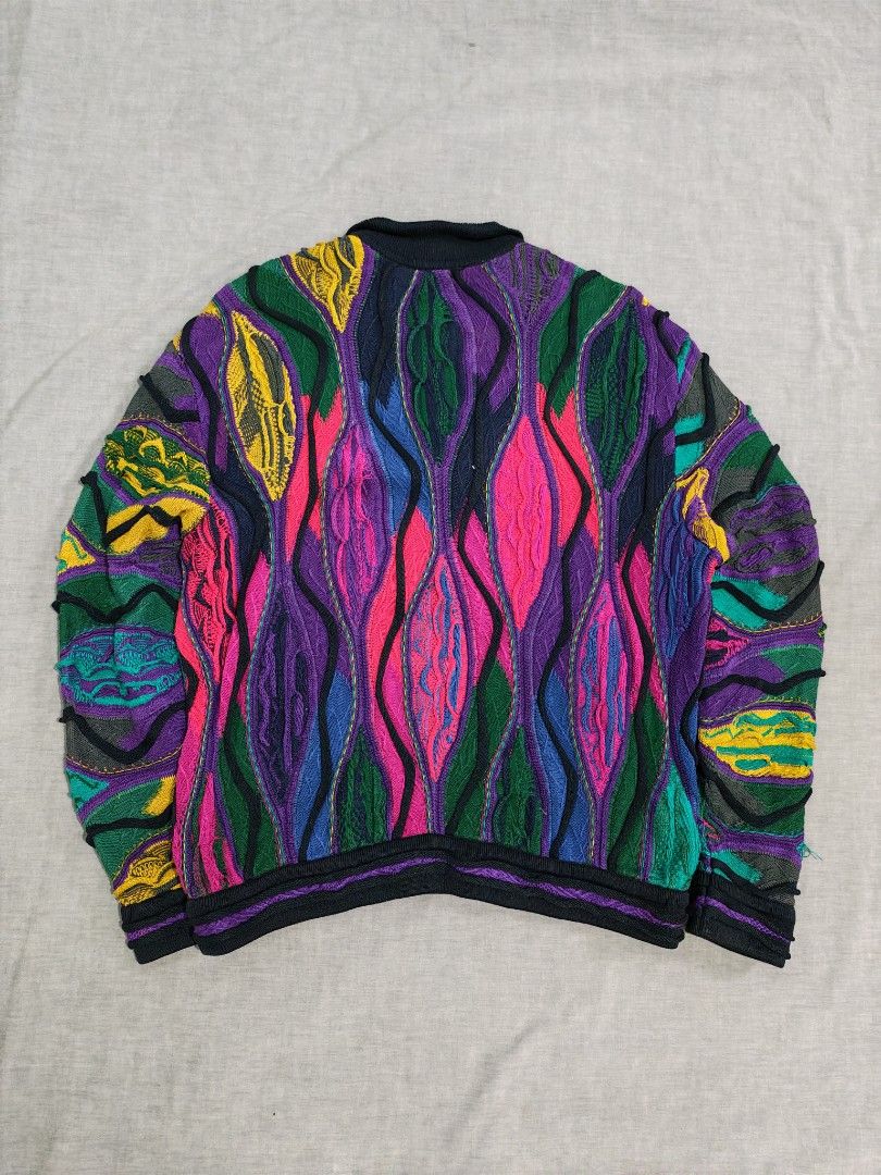 90s coogi knit polo sweater (Category: Coats, Jackets and Outerwear) located in Baguio. Submitted by used_clothing2600 (Listing ID 1469784166, Image 2). Description: 90s Coogi knit polo sweater size small verygood condition width 24 length 26.5 P 11,800.