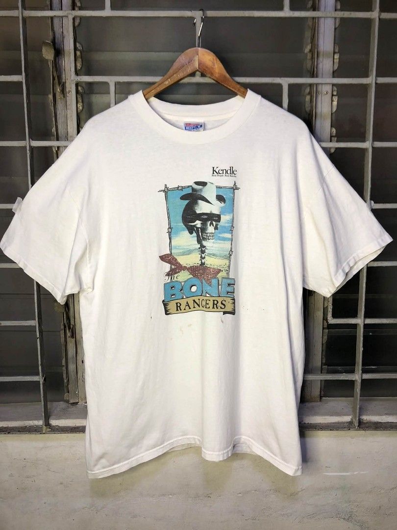 90s The Bone Rangers * (Category: Tshirts & Polo Shirts ) located in Cabuyao City. Submitted by roronhilira (Listing ID 1469881456, Image 1). Description: 90s The Bone Rangers * 1 1 2 stitching XL on tag 23 width 29 length good condition Issue multiple pen holes & yellow stain 1k shipped DM.