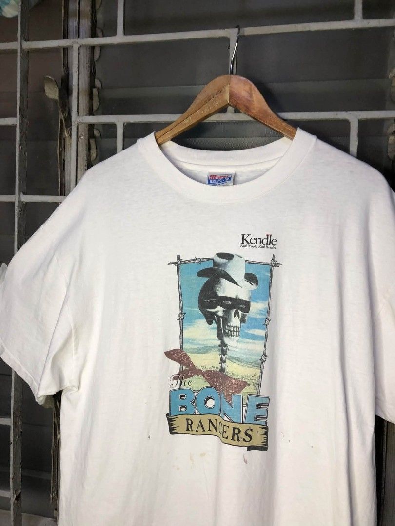 90s The Bone Rangers * (Category: Tshirts & Polo Shirts ) located in Cabuyao City. Submitted by roronhilira (Listing ID 1469881456, Image 3). Description: 90s The Bone Rangers * 1 1 2 stitching XL on tag 23 width 29 length good condition Issue multiple pen holes & yellow stain 1k shipped DM.