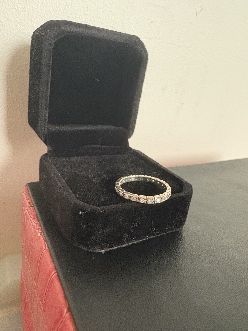 925 Sterling Silver Full Eternity Ring (Category: Rings) located in Quezon City. Submitted by meggys_treasures (Listing ID 1469911208, Image 2). Description: Want a long lasting jewelry but have no budget for Gold? Silver is for you! :) Silver prices are going up, invest now! - Size 6 - Original Sterling Silver with 925 marking - Perfect for everyday use (it even gets shinier when worn daily!) - No tarnish but best to keep away from strong chemic