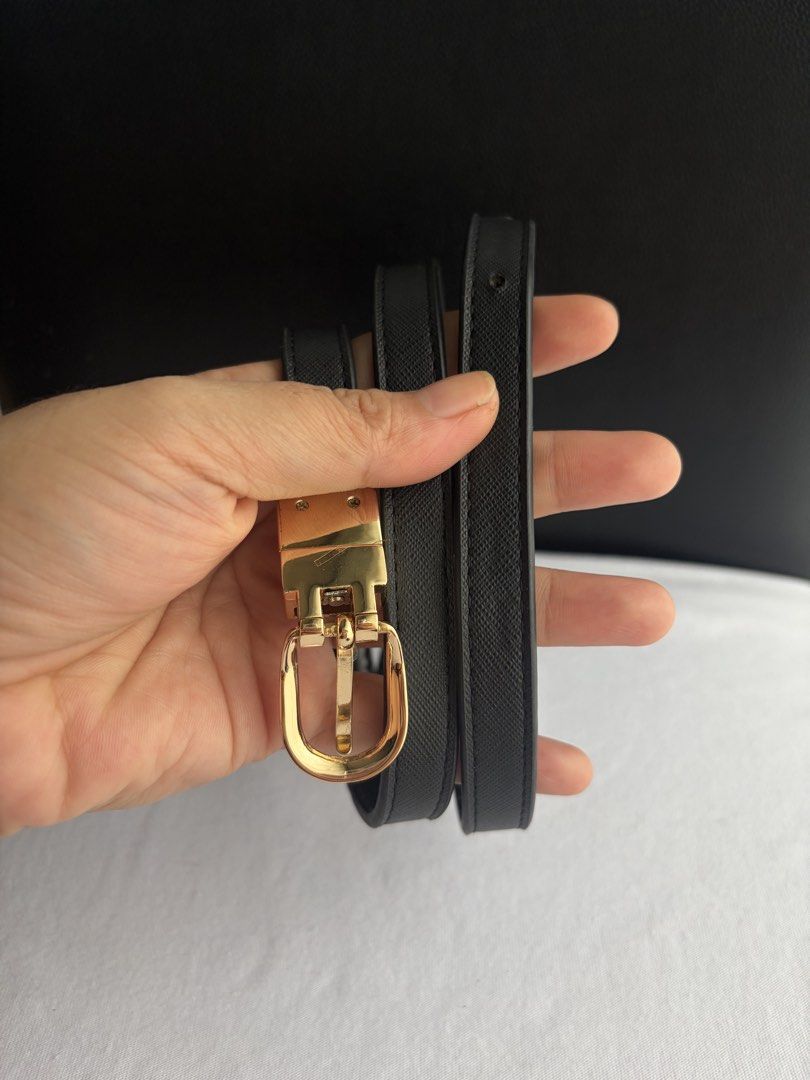 9. Black Slim Leather Belt 3 (Category: Belts) located in Quezon City. Submitted by wagwagan_ukay_blues (Listing ID 1469852777, Image 2). Description: From Japan In good condition Please expect signs of usage Hole Size-29”-34” Overall-37” Width-.5” Novaliches Qc.