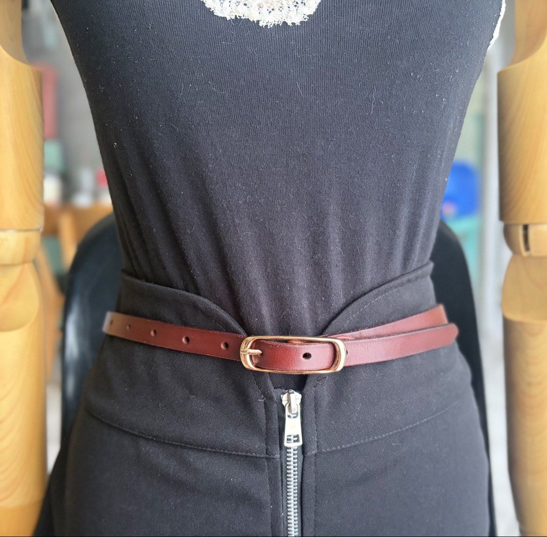9. Slim Brown Leather Belt 2 (Category: Belts) located in Quezon City. Submitted by wagwagan_ukay_blues (Listing ID 1469854244, Image 3). Description: From Japan In good condition Please expect signs of usage Hole Size-26”-33” Overall-37” Width-.5” Novaliches Qc.
