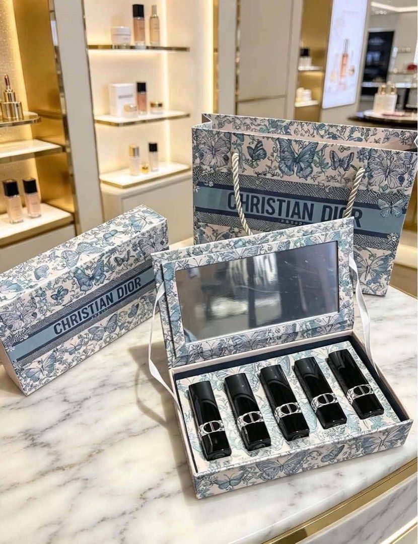 � DIOR 5-in-1 LIPSTICK SET (Category: Makeup) located in Manila. Submitted by noiredeboutique (Listing ID 1469894297, Image 1). Description: ✨ Built-in looking-glass mirror 🛍️ Comes with Dior paper bag 🎁 Perfect pang-gift for your mom, girlfriend, wife, or someone special!.