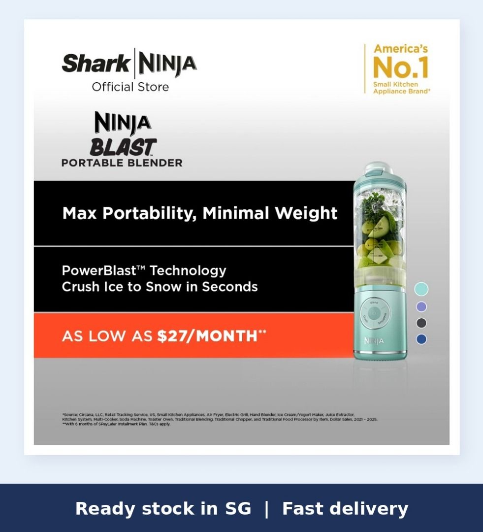 🇸🇬 [Instocks] Ninja Blast Max Portable Blender BC251 | 650ml | Cordless ...