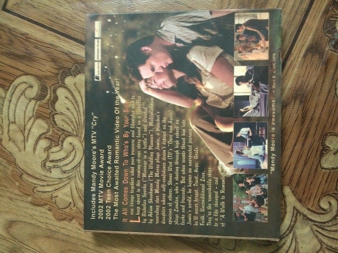 A Walk to Remember VCD Movie (Category: CDs & DVDs) located in Caloocan City. Submitted by lonewolf22 (Listing ID 1469797534, Image 2). Description: - Title: A Walk to Remember (2002) - Format: VCD (Case and disc included) - Starring: Mandy Moore & Shane West - Special Feature: Includes Mandy Moore's hit song "Cry" music video - Genre: Classic teen romance drama (Based on the bestselling Nicholas Sparks novel) - Condition: Great for collectors an