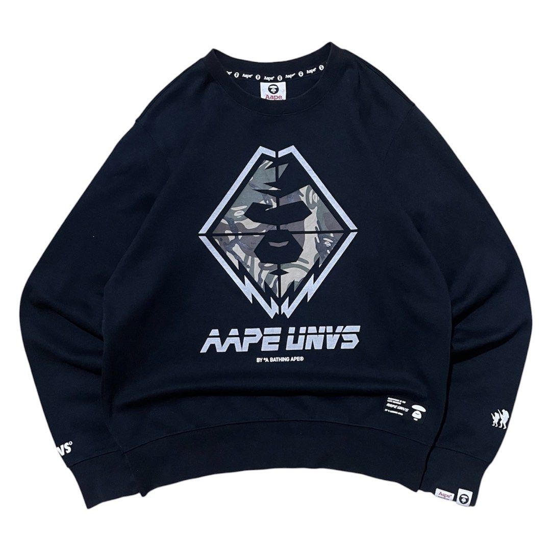 Aape Sweater (Category: Hoodies) located in Valenzuela. Submitted by nk_thriftshop (Listing ID 1469898056, Image 1). Description: Dimes: 20x25 Size: Small Issue: may repair check last pic Color Rate: 9.5/10.