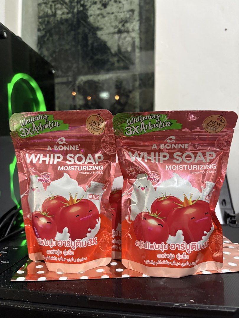 ABONNE WHIP SOAP MOISTURIZING TOMATO MILK (Category: Bath) located in Las Pinas. Submitted by tintindahan (Listing ID 1469893731, Image 1). Description: 155 Each plus sf.