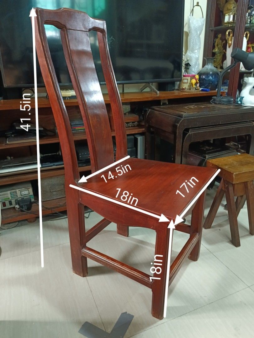 Acacia Wood High Back Chairs (Category: Chairs) located in Manila. Submitted by gieboy65 (Listing ID 1469770130, Image 3). Description: Made of Acacia Wood Sturdy/Walang UGA Ready to Use 3 Chairs with Minor Issue See Last Photo 8 Chairs Available Price 1,280 Each Take All location Brgy Rizal Makati/Taguig MOP Gcash or Cash upon pick up.