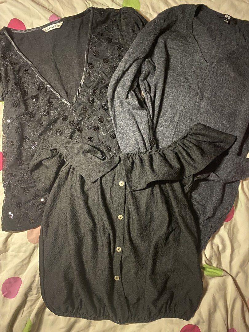acubi | alternative | alt | uniqlo | dark whimsy (Category: Blouses) located in Cebu City. Submitted by saturnarchives.co (Listing ID 1469782896, Image 3). Description: bundle sale - uniqlo sweater (has minor pin hole) - sewquin top - off shoulder blouse s-m all.