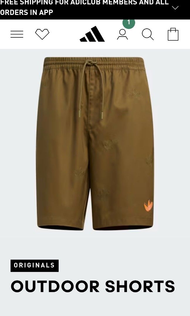 Adidas Outdoor Shorts (Category: Shorts) located in Davao. Submitted by karlito. (Listing ID 1469843278, Image 3). Description: Size XL Length 20 Hem 12.5 issue: Pinhole.