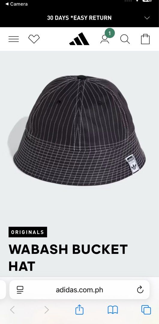 ADIDAS Wabash Bucket Hat (Category: Hats & Beanies) located in Puerto Princesa. Submitted by terrificgarments (Listing ID 1469871615, Image 3). Description: ADIDAS Wabash Bucket Hat ₱800 + Shipping Fee Size OSFA on tag One Size Fits All Issue: None Brand New Condition 📌 COLOR MAY VARY DUE TO LIGHTING 📌 NEED WASH 📌 Payment First 📌 No COD 📌 Courier: J&T.