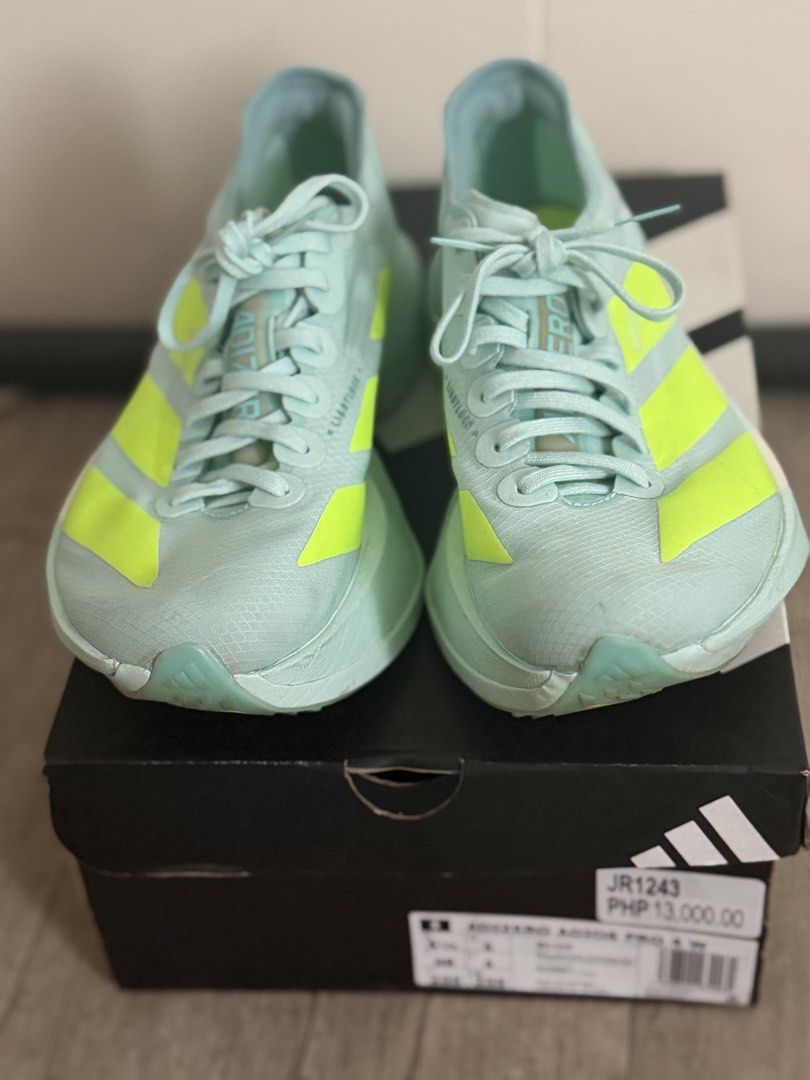 Adizero adios pro 4 original (Category: Shoe inserts & accessories) located in Quezon City. Submitted by clytheev (Listing ID 1469776574, Image 2). Description: Bought 13,000 original with box and price used for 18km and 21km takbo para sa kalikasan US 6.5 women Pickup amaia skies cubao.