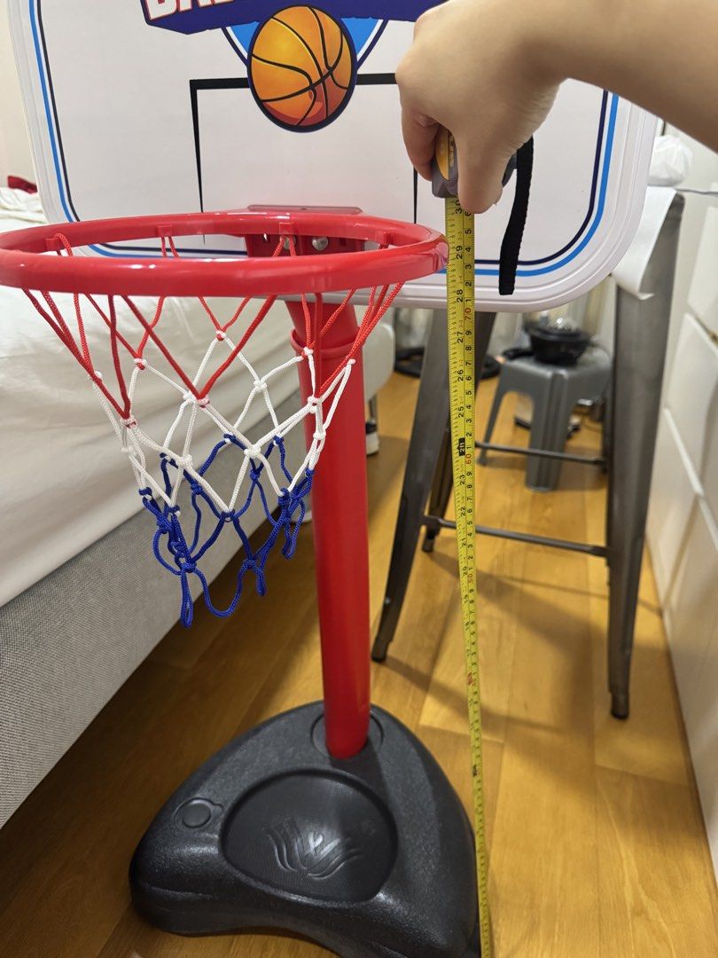 Adjustable Basketball (Category: Kids Toys) located in Mandaluyong City. Submitted by grmnk (Listing ID 1469869198, Image 3). Description: High quality adjustable basketball From 30 inches to 46 inches height (from floor to net) Comes with a ball RFS: Daughter not interested in basketball 😅 BPI / GCash Pick-up from Hulo, Mandaluyong.