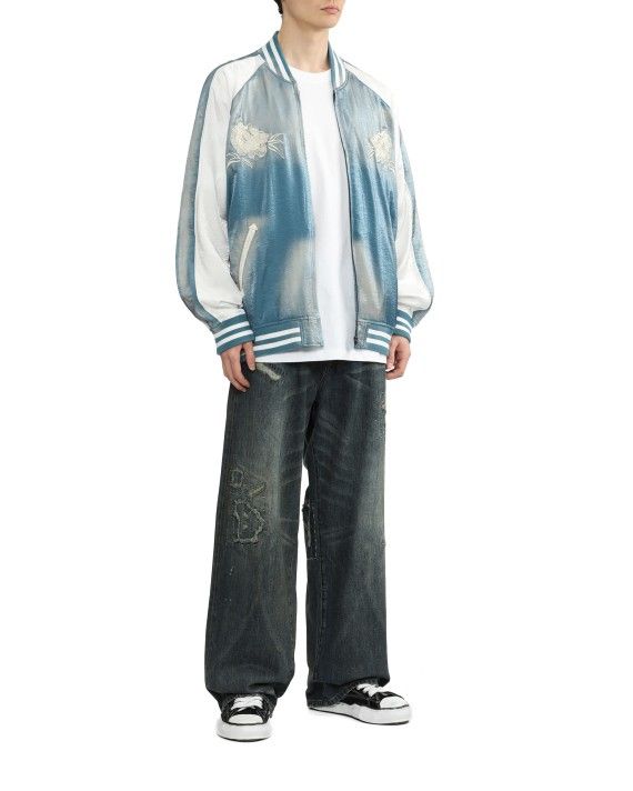 Aftermaths Embroidered Souvenir Jacket (Category: Coats, Jackets and Outerwear) located in Pasig City. Submitted by hustlexcurate (Listing ID 1469891558, Image 2). Description: Aftermaths Embroidered Oversized Souvenir Sukajan Jacket Size S on tag fits XL Dimensions: 28X28.