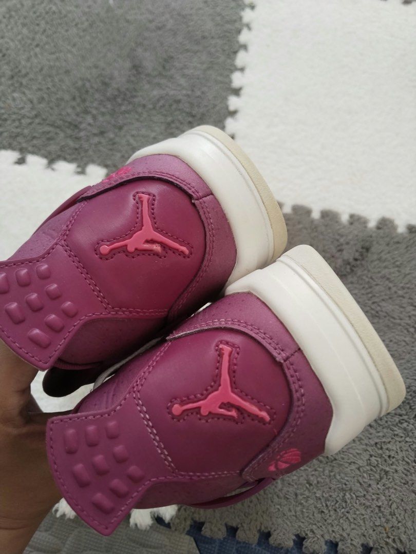 Air Jordan 4 Retro 'She's A Star' (Category: Babies & Kids Fashion) located in Valenzuela. Submitted by wiskyyyyy (Listing ID 1469868502, Image 2). Description: Size: 5.5Y US / EUR 38 / 24 CM (Fits Women’s Size 7) 📍 Style Code: 487724-661 📍 Colorway: True Berry / Rush Pink / White 📍 Inclusions: Pair with original box Product Details: - 100% Authentic Grade School / Women’s size Air Jordan 4s - Vibrant Valentine’s Berry colorway with clean uppe