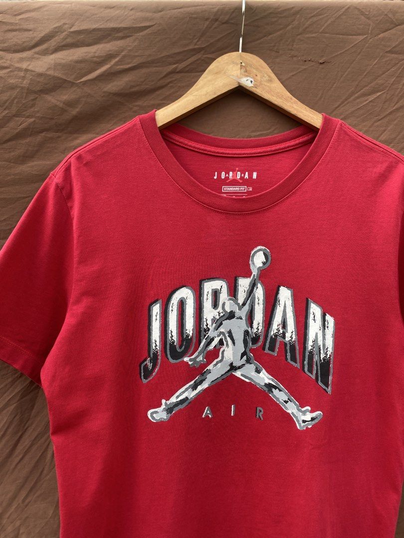 Air Jordan Shirt (Category: Tshirts & Polo Shirts ) located in Antipolo. Submitted by treasurethings02 (Listing ID 1469790593, Image 2). Description: AIR JORDAN SHIRT Excellent Condition 9.5/10CR Red Color no Hairlines and Cracks Dimensions 21W/27L Medium Photo Details ganda neto🫶🏻.