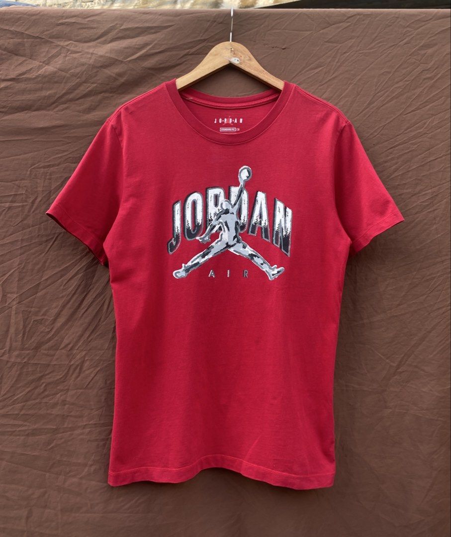 Air Jordan Shirt (Category: Tshirts & Polo Shirts ) located in Antipolo. Submitted by treasurethings02 (Listing ID 1469790593, Image 1). Description: AIR JORDAN SHIRT Excellent Condition 9.5/10CR Red Color no Hairlines and Cracks Dimensions 21W/27L Medium Photo Details ganda neto🫶🏻.