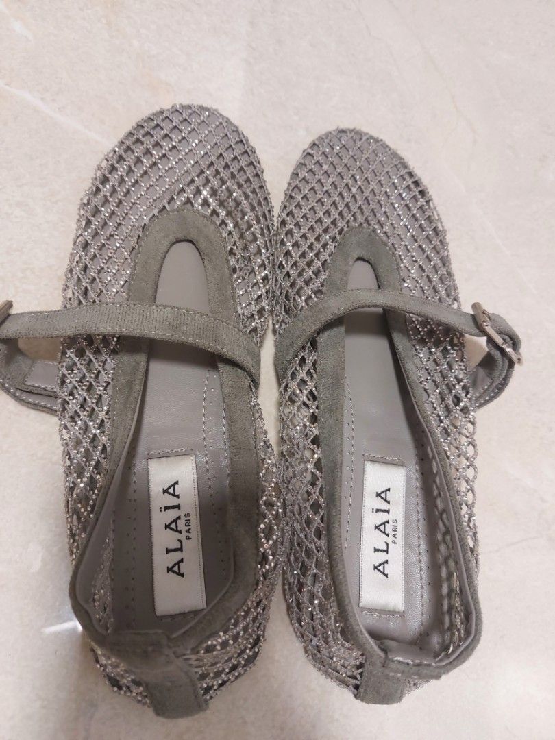 Alaia mesh ballet flats with rhinestones (Category: Sandals) located in Camaligan. Submitted by timeless-trinkets (Listing ID 1469909332, Image 3). Description: size US 6 23.5 cm insole length.