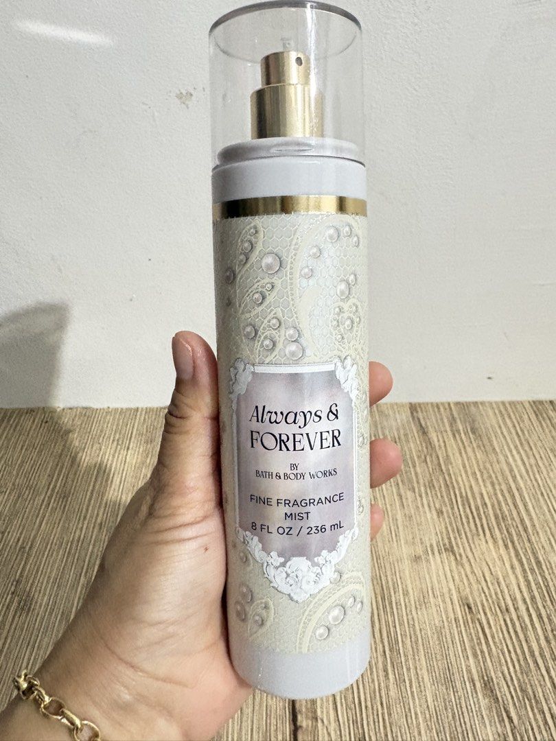 Always & Forever Mist by Bath & Body Works (Category: Fragrance & Deodorants) located in Taguig. Submitted by blissdreana (Listing ID 1469915100, Image 2). Description: Brand new Imported from Canada What it smells like: a sweet and comforting kind of love. Fragrance notes: pearlized pink pepper, white roses and sheer sandalwood. .