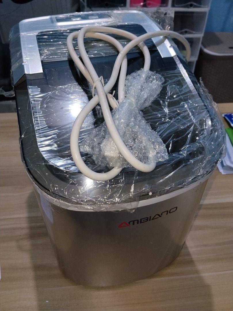 Ambiano Portable Ice Maker - 115 Volts (Needs step-down transformer) (Category: Refrigerators and Freezers) located in Caloocan City. Submitted by seannn1.1 (Listing ID 1469840911, Image 3). Description: - Brand/Model: Ambiano Ice Maker - Color: Metallic silver body with white rim - Type: Compact countertop design - Condition: Brand new and never used. From US. Not tested..