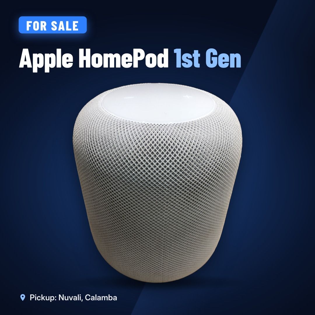 Apple HomePod 1st Gen (White) (Category: Soundbars, Speakers & Amplifiers) located in Calamba. Submitted by sagemom (Listing ID 1469817379, Image 1). Description: Selling our well loved Apple HomePod 1st Gen (White) because we are moving to another country. All items are well loved and cared.🥹🤍 Pickup at Nuvali, Calamba..
