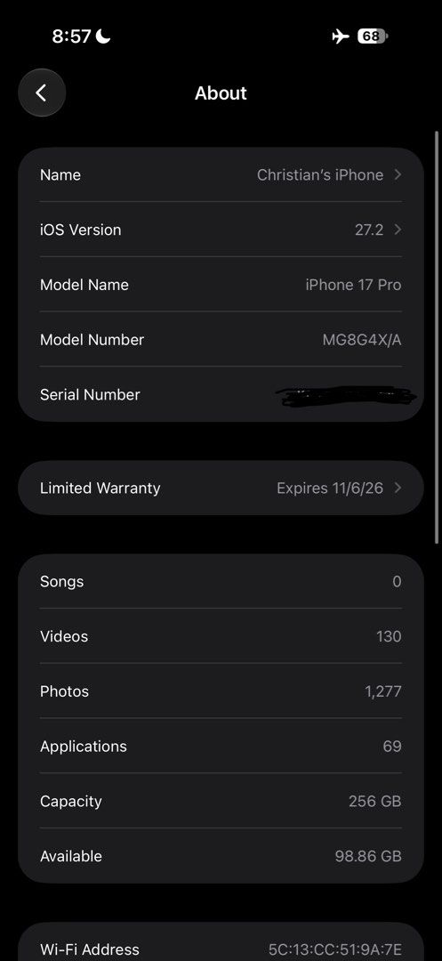 Apple iPhone 17 Pro 256GB Desert Titanium with Accessories (Category: iPhone 17 Series) located in Pasig City. Submitted by berm_yan (Listing ID 1469866199, Image 2). Description: 📱 iPhone 17 Pro – Silver 💾 256GB Storage 🔋 100% Battery Health 🔄 132 Battery Cycle Counts ✨ No dents or scratches 📦 Inclusions: • Original box • Original charging cable • 3 cases 📍 Meet-up only at: SM Light, SM Megamall, Shangri-La, One Ayala, Glorietta, Greenbelt