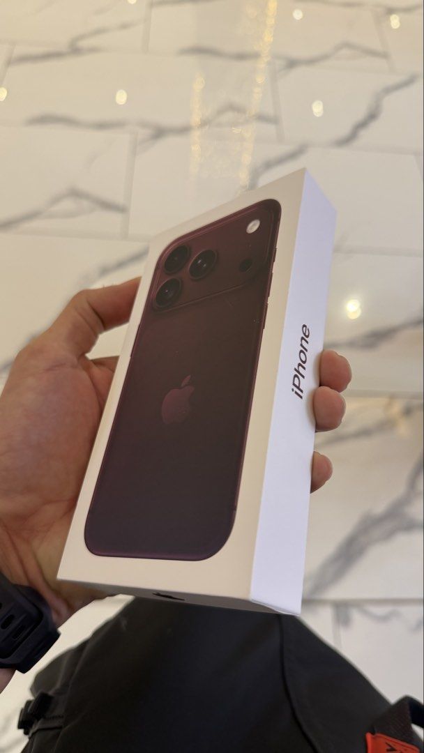 Apple iPhone 18Pro Burgundy (Category: Others) located in San Fernando. Submitted by enzorod (Listing ID 1469861057, Image 1). Description: - Authentic Apple iPhone 18 Pro - Colorway: Burgundy - Condition: Brand new, unopened original packaging - 256GB - US Unit - E sim Only - Meetups within Metro Manila 83,000 only. Original price 94,999.