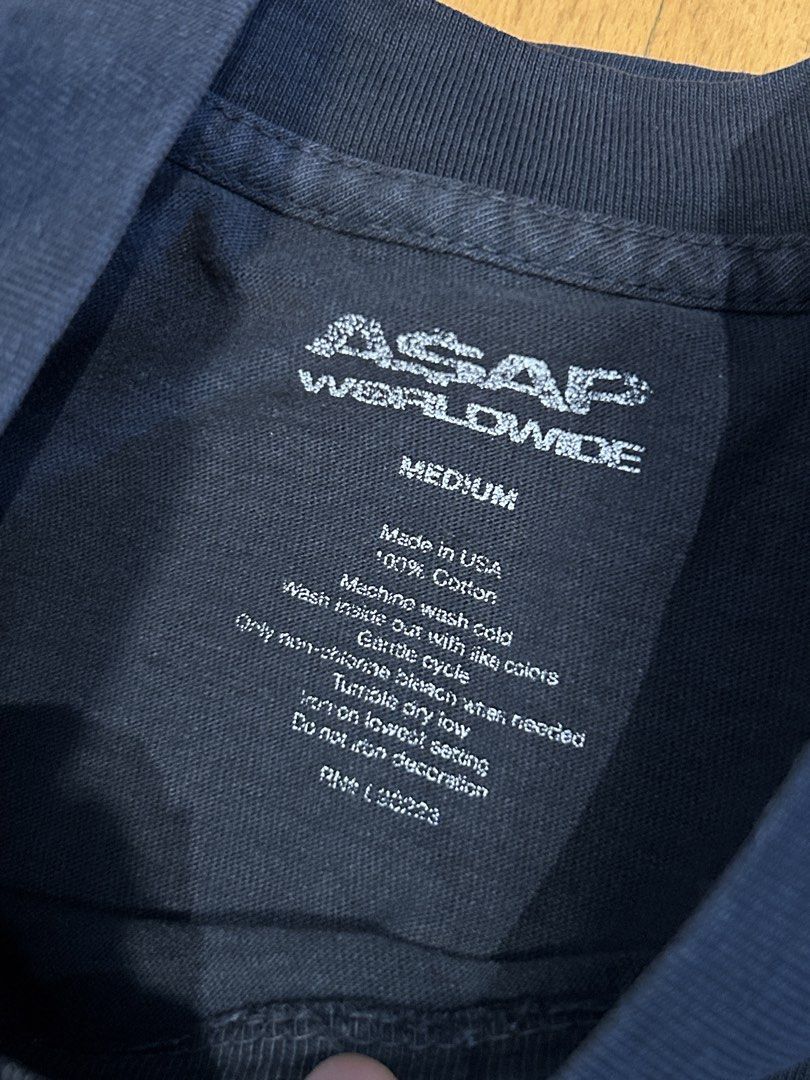 ASAP Rocky Merch (Category: Tshirts & Polo Shirts ) located in Manila. Submitted by lolem.ph (Listing ID 1469822681, Image 2). Description: AUTHENTIC‼️ (from Pacsun) - Brand: ASAP Worldwide - Color: Black - Size: Medium.