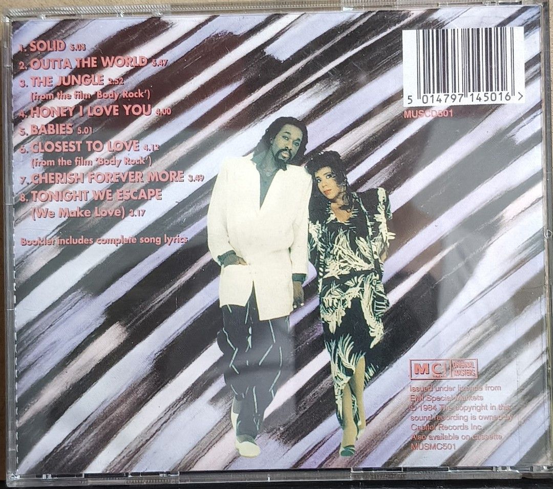 Ashford & Simpson Solid CD Album (Category: CDs & DVDs) located in Manila. Submitted by ruelcabrer77078 (Listing ID 1469782212, Image 3). Description: - Artist & Album: Ashford & Simpson - Solid - Packaging: Standard jewel case - Catalog Number: MUSCD501 - Key Tracks: Solid, Outta The World, The Jungle - Condition: Play-tested and 100% working fine - Perfect addition to your retro R&B collection!.