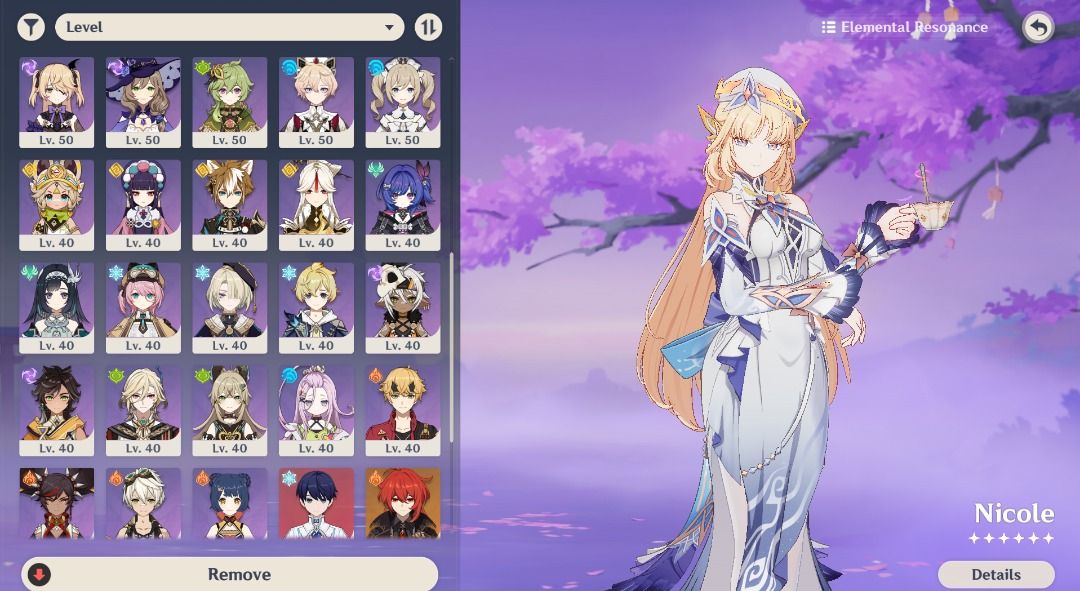 ASIA SERVER | AR 58 | Odette, Sandrone, Zibai, Columbina, Nicole | META ...