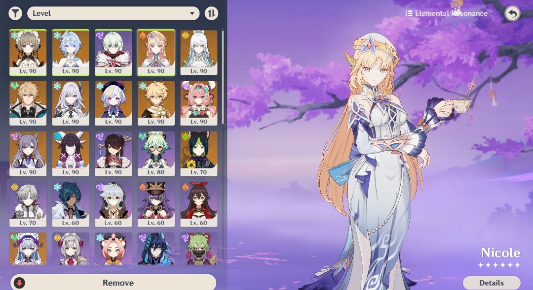 ASIA SERVER | AR 58 | Odette, Sandrone, Zibai, Columbina, Nicole | META ...