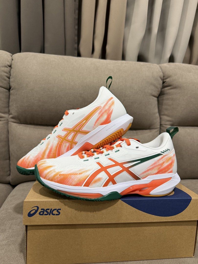 Asics Sonicsmash FF “white/energy orange” (Category: Sneakers) located in Angeles City. Submitted by decluttergang (Listing ID 1469834730, Image 1). Description: Asics Sonicsmash FF “white/energy orange” size: 7 US mens | 8.5 US womens (25.25 cm) Brandnew | Complete Authenticity Guaranteed ✅₱7,250✅. ❌₱9,290 SRP❌ San Fernando, Pampanga meetup/shipping.