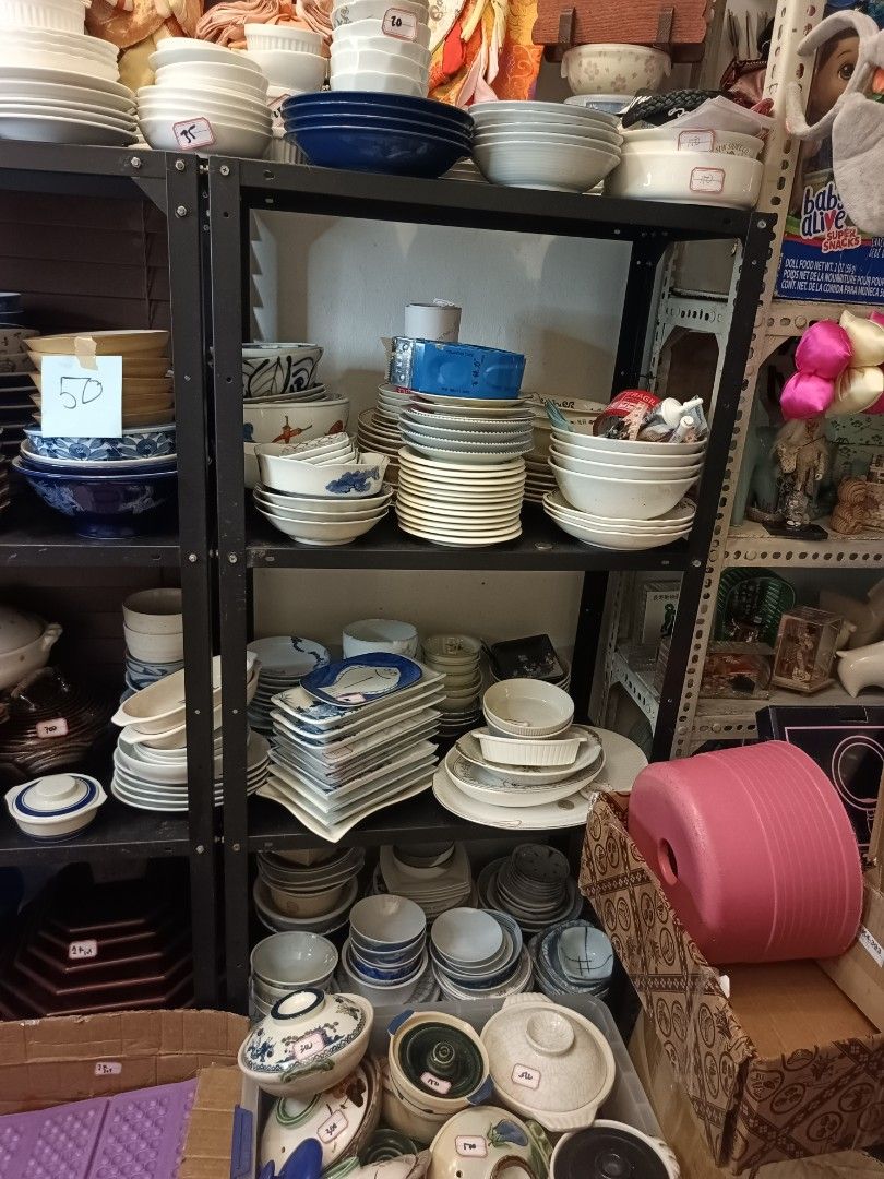 Assorted Ceramic Bowls Plates and Tableware Japanese Style (Category: Dinnerware & Cutlery) located in Quezon City. Submitted by valerieluarez (Listing ID 1469770860, Image 3). Description: - Authentic Japanese style ceramic tableware - Available items: bowls, plates, and teacups - Colors and patterns: Blue floral and solid white - Mix and match: Grab only what you need for your kitchen - Condition: Brand new, multiple stacks ready for fast colle