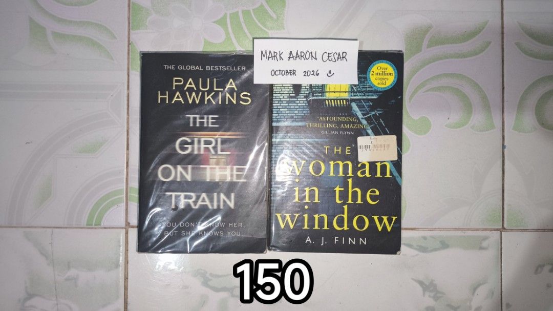 Assorted thriller and fiction paperbacks lot (Category: Storybooks) located in Biliran. Submitted by yoruichishihoin (Listing ID 1469821964, Image 1). Description: - Set of 9 popular paperback novels across 4 bundles - Includes bestselling thrillers like The Girl on the Train and The Woman in the Window, plus classics like The Secret Garden - Condition: Normal cover wear and spine creases from previous reading - Perfect weekend read for mystery a
