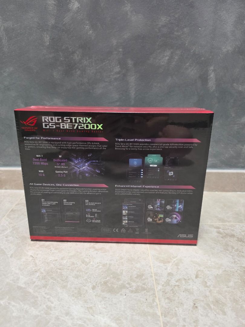 ASUS ROG Strix GS-BE7200X WiFi 7 Gaming Router, Computers & Tech, Parts ...