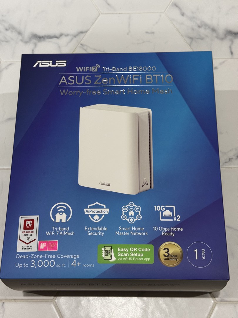 Mesh Material Import ASUS ZenWiFi BT10 Wi-Fi 7 Mesh Router (1 Pack), Computers & Tech, Parts ...