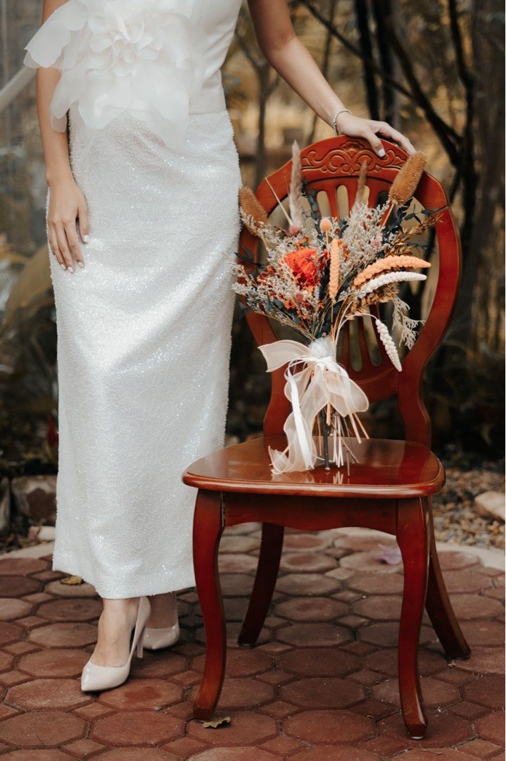 Atelier Debbie Co - Fully beaded skirt (Category: Skirts) located in Manila. Submitted by rd_sell (Listing ID 1469899721, Image 1). Description: - Used twice - Fits S/M - Fully beaded skirt in ivory - Beautiful, versatile, and festive - Reason for selling: Decluttering. Haven’t worn it in years..