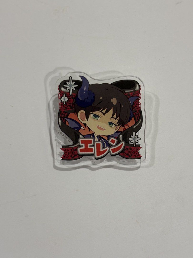 Attack on Titan Eren Devil Acrylic Badge (Category: J-Wave Merchandise) located in Pasig City. Submitted by saturnscope (Listing ID 1469912036, Image 2). Description: - Official Attack on Titan Eren acrylic badge - Bought at Animate Manila 📍 Pasig, Manggahan MOD: Lalamove MOP: Gcash .