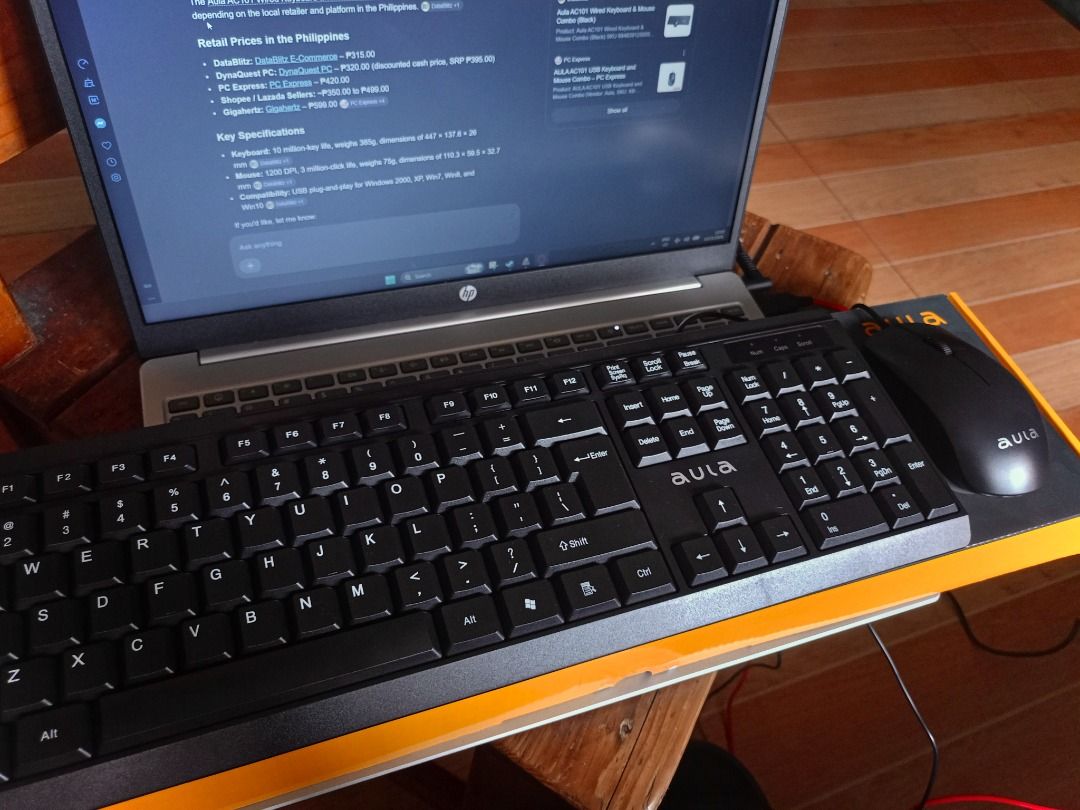 Aula AC101 Wired Combo - Keyboard and Mouse - Cheap, For Work/School/Gaming (Category: Computer Keyboard) located in Taguig. Submitted by calmthypalm (Listing ID 1469804440, Image 1). Description: Brand new, sold at a lower rate than the general market's..