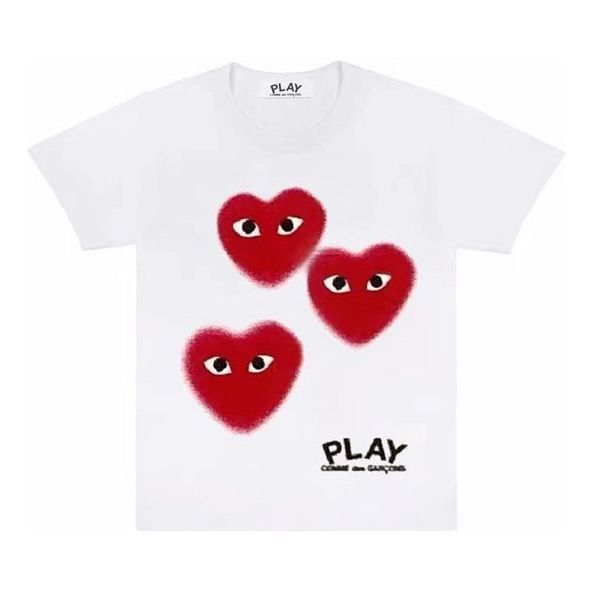 Authentic Comme Des Garcons PLAY White Spray Hearts Tshirt (Category: Tshirts & Polo Shirts ) located in Badian. Submitted by choloknows (Listing ID 1469827053, Image 2). Description: Excellent 9.5/10 Size M on tag 19 W x 25 L No issue Need wash 1200 + sf.
