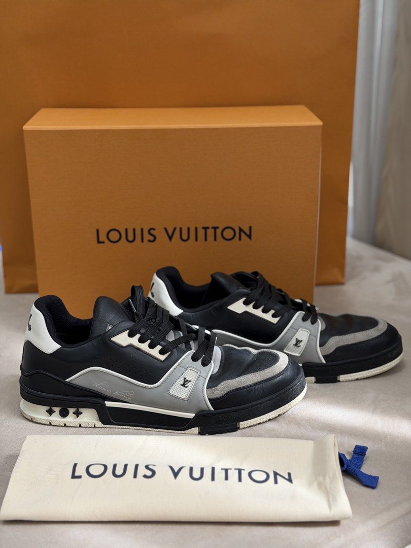 Authentic Louis Vuitton Trainer Low-Top Shoes size 12 (Category: Casual Shoes) located in Manila. Submitted by maria_2326 (Listing ID 1469808982, Image 2). Description: 💯% Authentic | Size 12 w/paper bag, box, dust bag Location: Manila/QC.