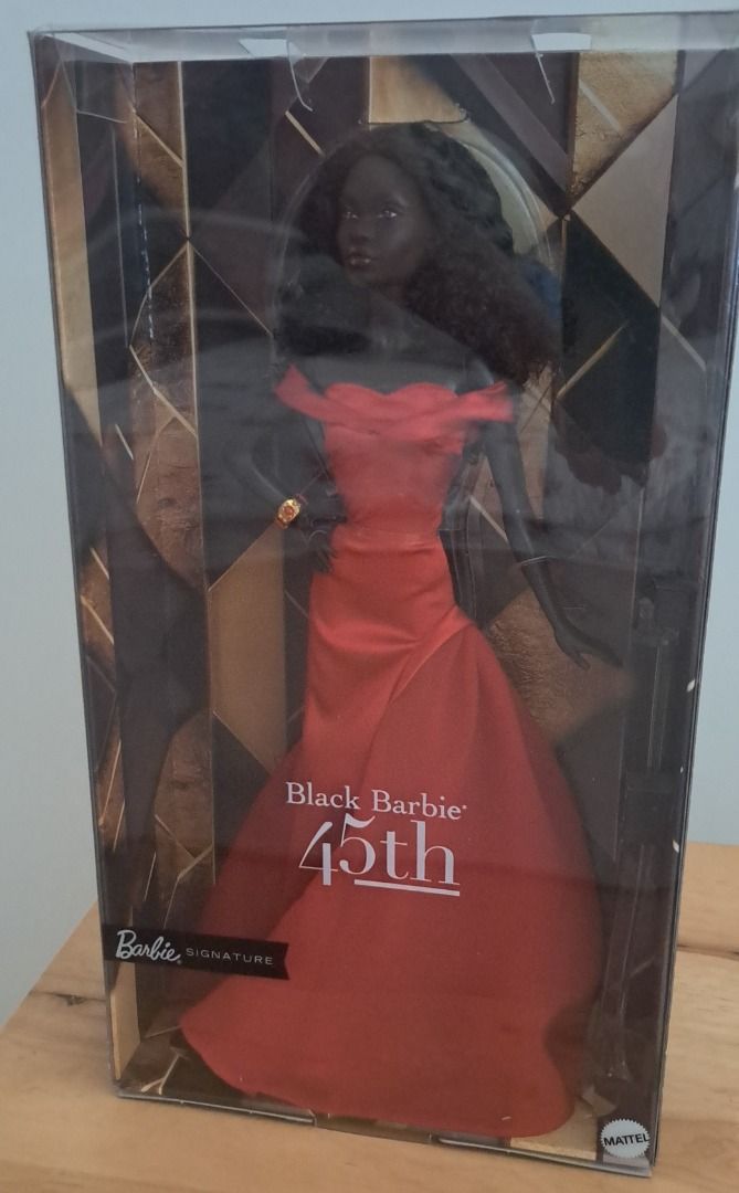 Barbie Signature Black Barbie 45th Anniversary Doll NRFB, Toys ...
